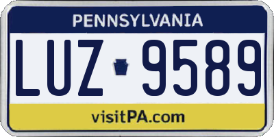 PA license plate LUZ9589