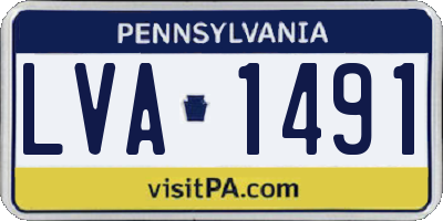 PA license plate LVA1491