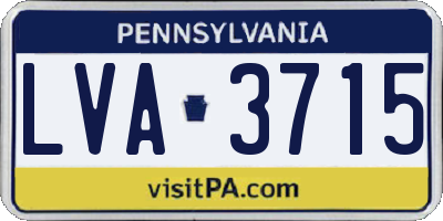 PA license plate LVA3715