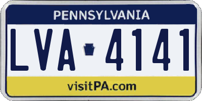 PA license plate LVA4141