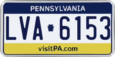 PA license plate LVA6153