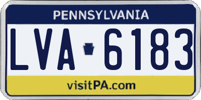 PA license plate LVA6183