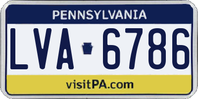 PA license plate LVA6786
