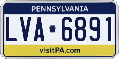 PA license plate LVA6891
