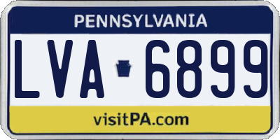 PA license plate LVA6899