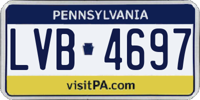PA license plate LVB4697