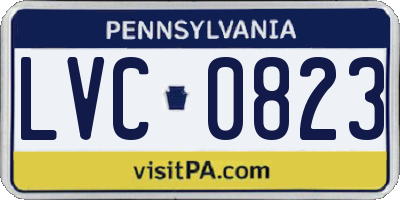 PA license plate LVC0823