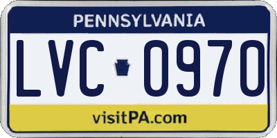 PA license plate LVC0970