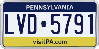 PA license plate LVD5791