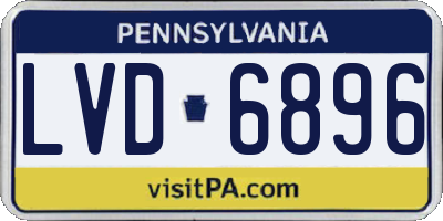 PA license plate LVD6896