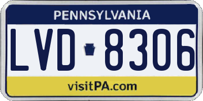 PA license plate LVD8306