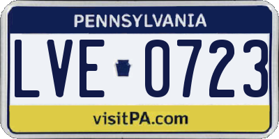 PA license plate LVE0723