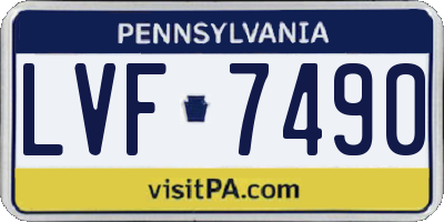 PA license plate LVF7490