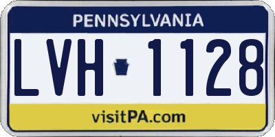PA license plate LVH1128