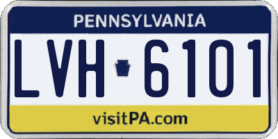 PA license plate LVH6101