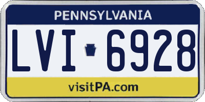 PA license plate LVI6928