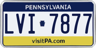 PA license plate LVI7877