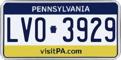 PA license plate LVO3929