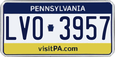 PA license plate LVO3957