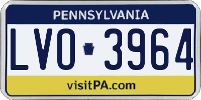PA license plate LVO3964