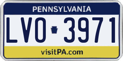 PA license plate LVO3971