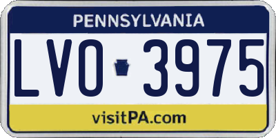 PA license plate LVO3975