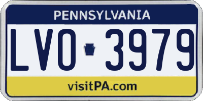 PA license plate LVO3979