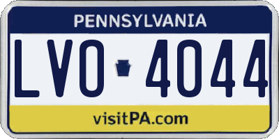 PA license plate LVO4044