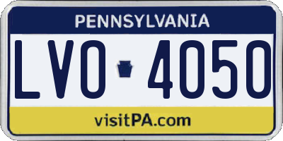 PA license plate LVO4050