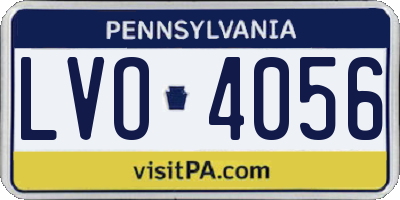 PA license plate LVO4056