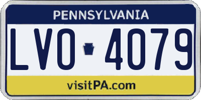 PA license plate LVO4079