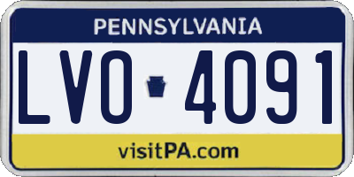 PA license plate LVO4091