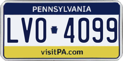 PA license plate LVO4099