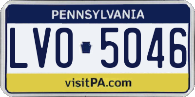 PA license plate LVO5046