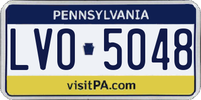PA license plate LVO5048