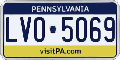 PA license plate LVO5069