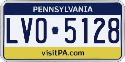 PA license plate LVO5128
