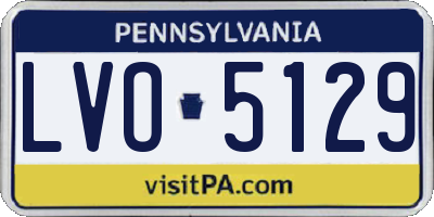PA license plate LVO5129