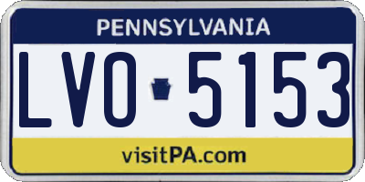 PA license plate LVO5153