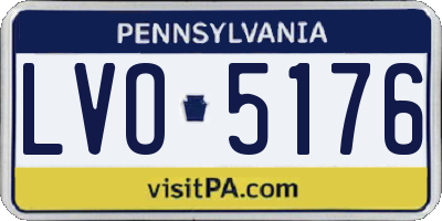 PA license plate LVO5176