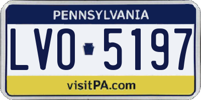 PA license plate LVO5197
