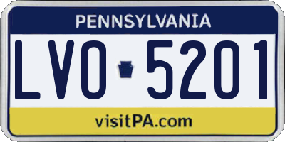 PA license plate LVO5201