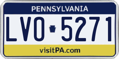 PA license plate LVO5271