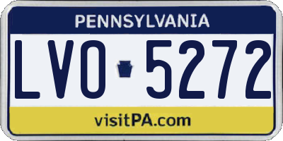 PA license plate LVO5272