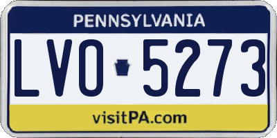 PA license plate LVO5273