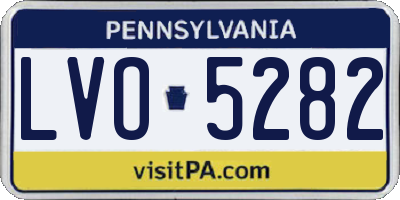 PA license plate LVO5282