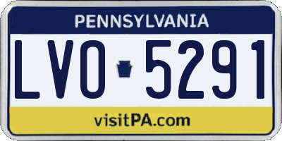 PA license plate LVO5291