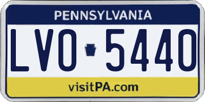 PA license plate LVO5440
