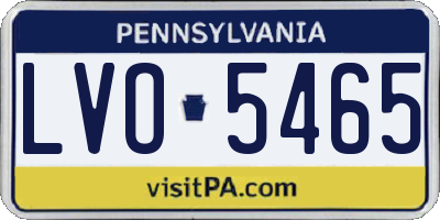 PA license plate LVO5465