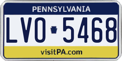 PA license plate LVO5468